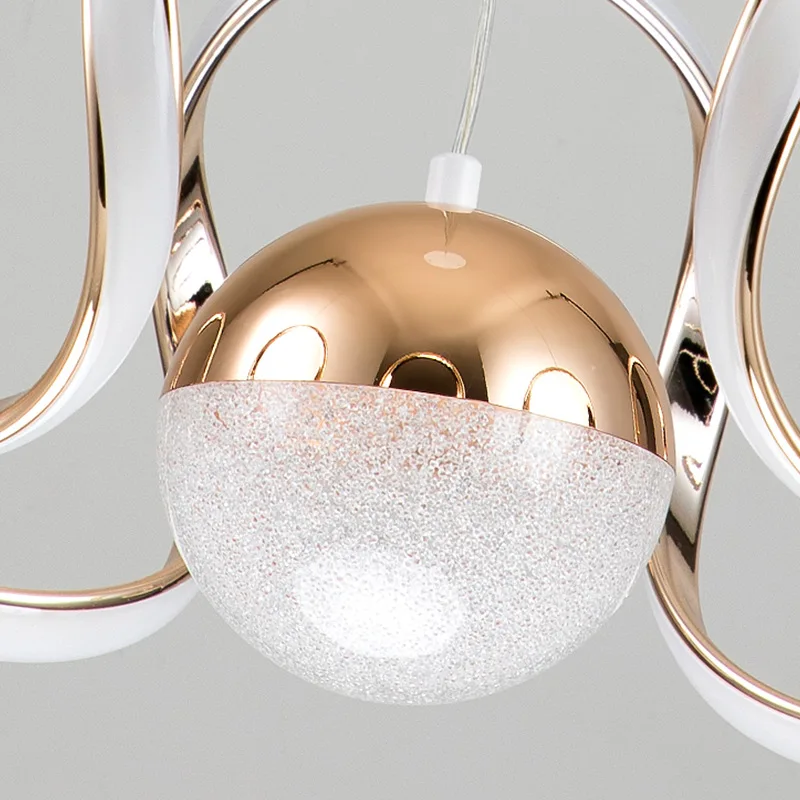 Золотая популярная дизайнерская стеклянная люстра с золотым промышленным светом, подвесное кольцо, светильник