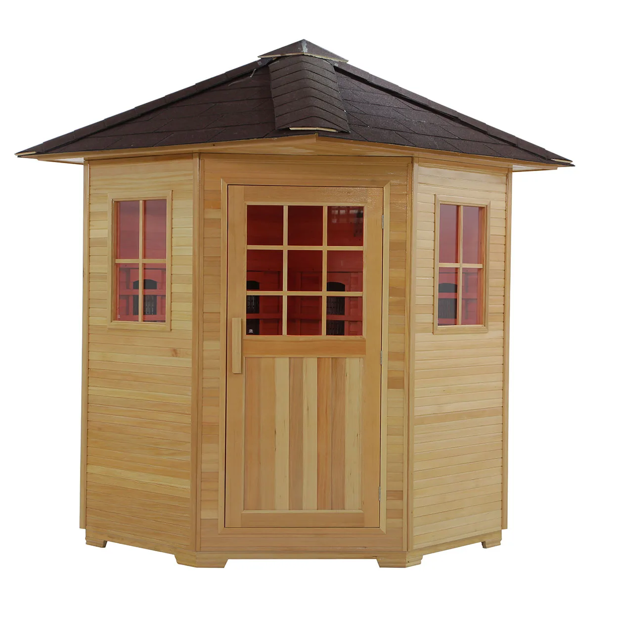 New Pure Canadian Red Cedar Wooden Sauna Outdoor Commercial Sauna Steam Room Kit Set