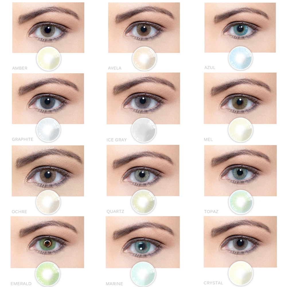 13 colors super natural contact lens cheap colored contact lenses 14.2 mm lentes de contacto