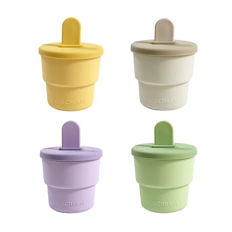 Popsicle Mold DIY Freezer Food Grade BPA Free Silicone Make Release Silicone Ice Cube Trays Freezer Popsicle Teething Fruit