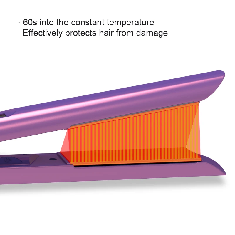 Custom Pink ceramic straight hair 1inch plancha de pelo mini hair straightening flat iron