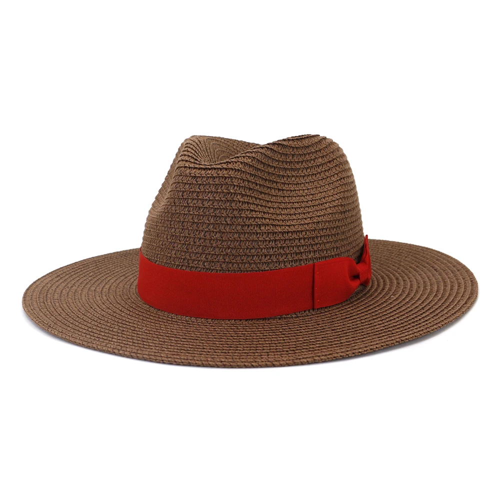 sombreros panama sun hat with bow Panama straw hats for women summer hats for men