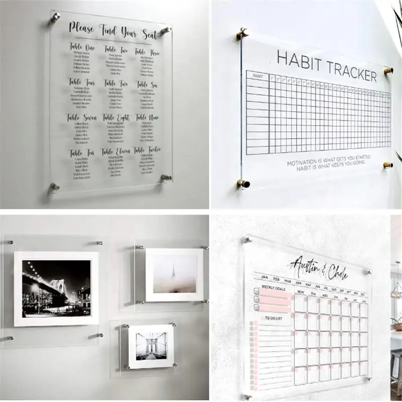 12x50mm Hollow Stainless Steel Fastener Advertising Sign Fixing Screws Nails Wall Mount Glass Spacer Standoff