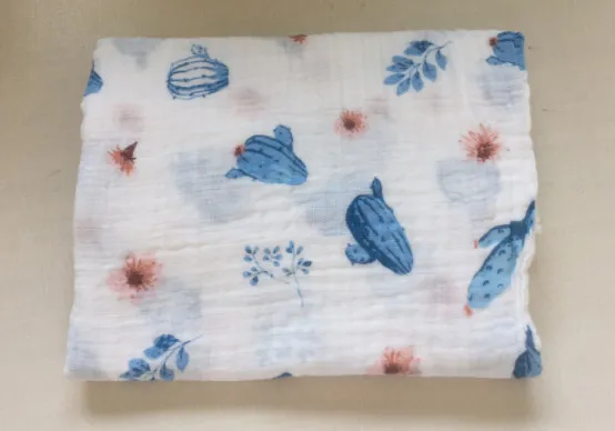 Best selling 100% soft bamboo organic cotton muslin baby blankets