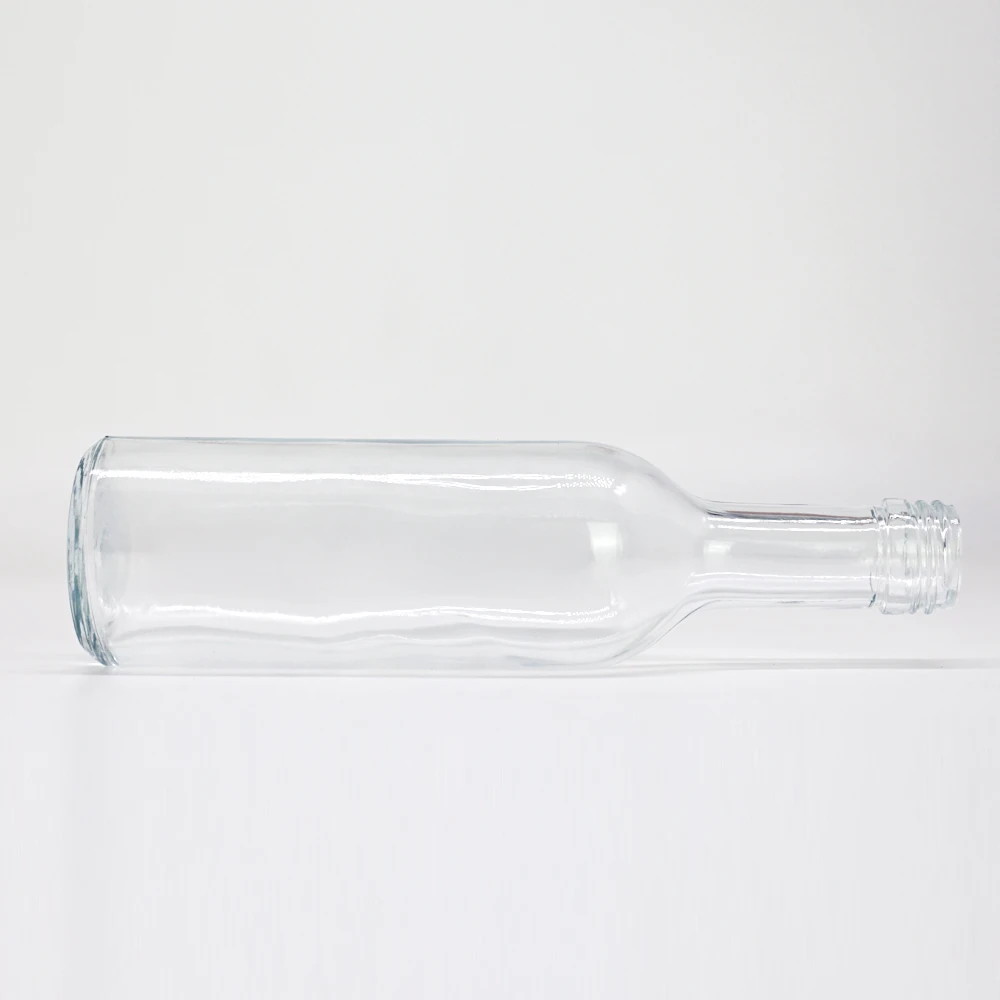 Quality Certification 100ml 300ml Glass Bottle Transparent Fruit Wine Cocktail Vodka Screw Mouth with Aluminum Cap