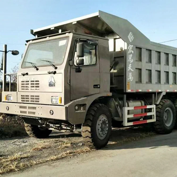 Heavy mine dump trucks sinotruk load 100 tons 6*4 howo mining tipper truck