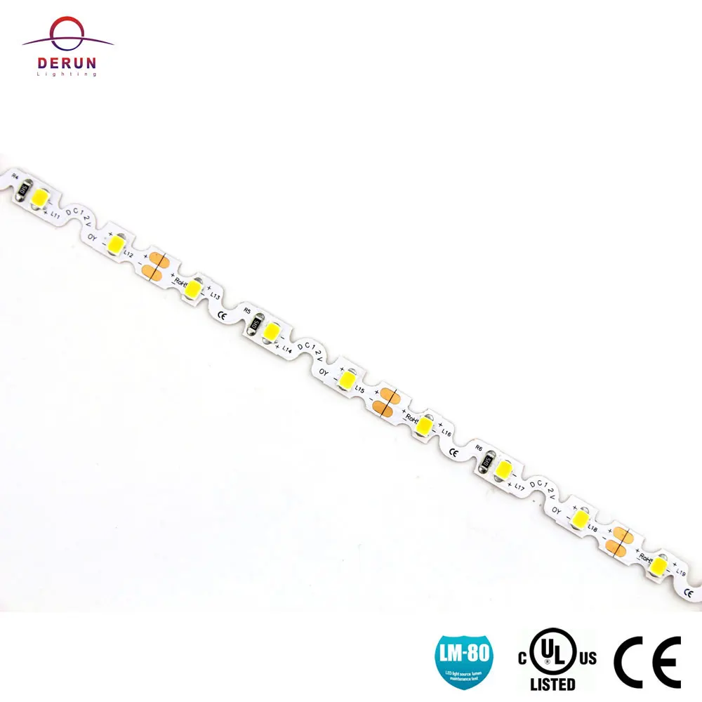 ZIGZAG 12v 2835 LED strip 60 leds/m 6w/m and 6mm width for  corner  and connection point