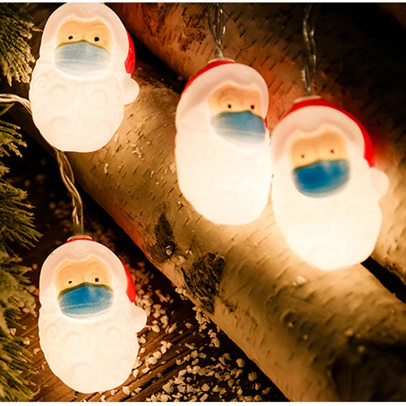 Led Christmas Snowman Lights string Santa Claus Candy  Xmas Tree Decoration Fairy Garland Ornament Lighting