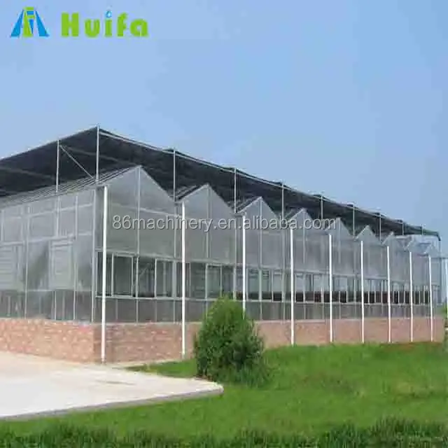 Agriculture Pc Multi Span Green House Tunnel Greenhouse For Cultivation