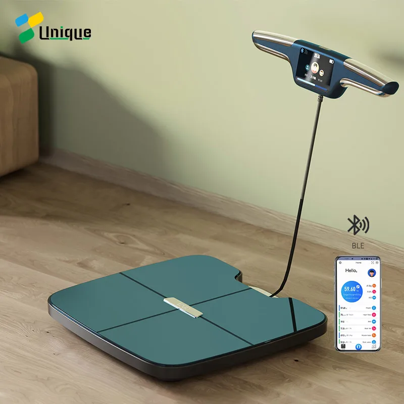 Пользовательские bmi bluetooth весы для тела, 8 электродов, портативные умные весы, монитор состава тела с отчетными весами