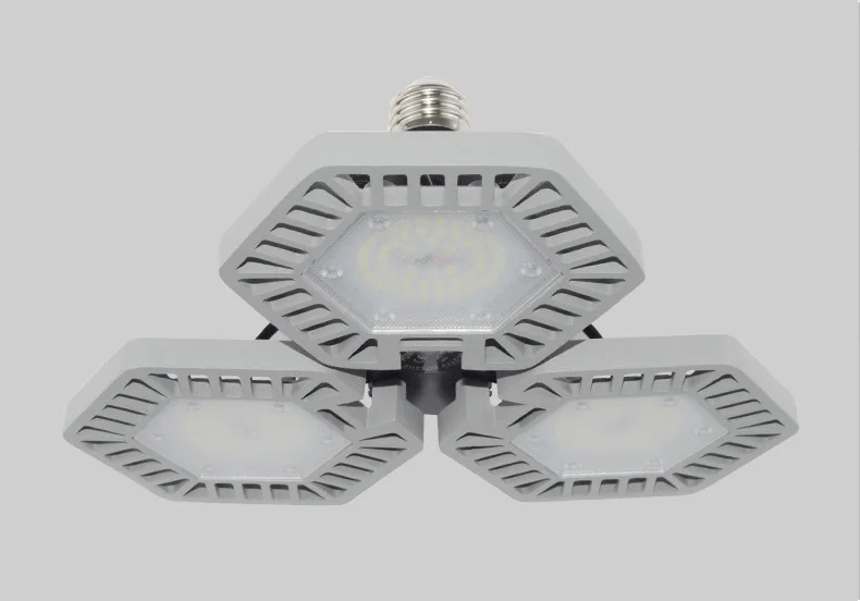 Garage Warehouse Led Deformation Folding Induction Lamp Mining Light Floodli Trifolium High Bay Light