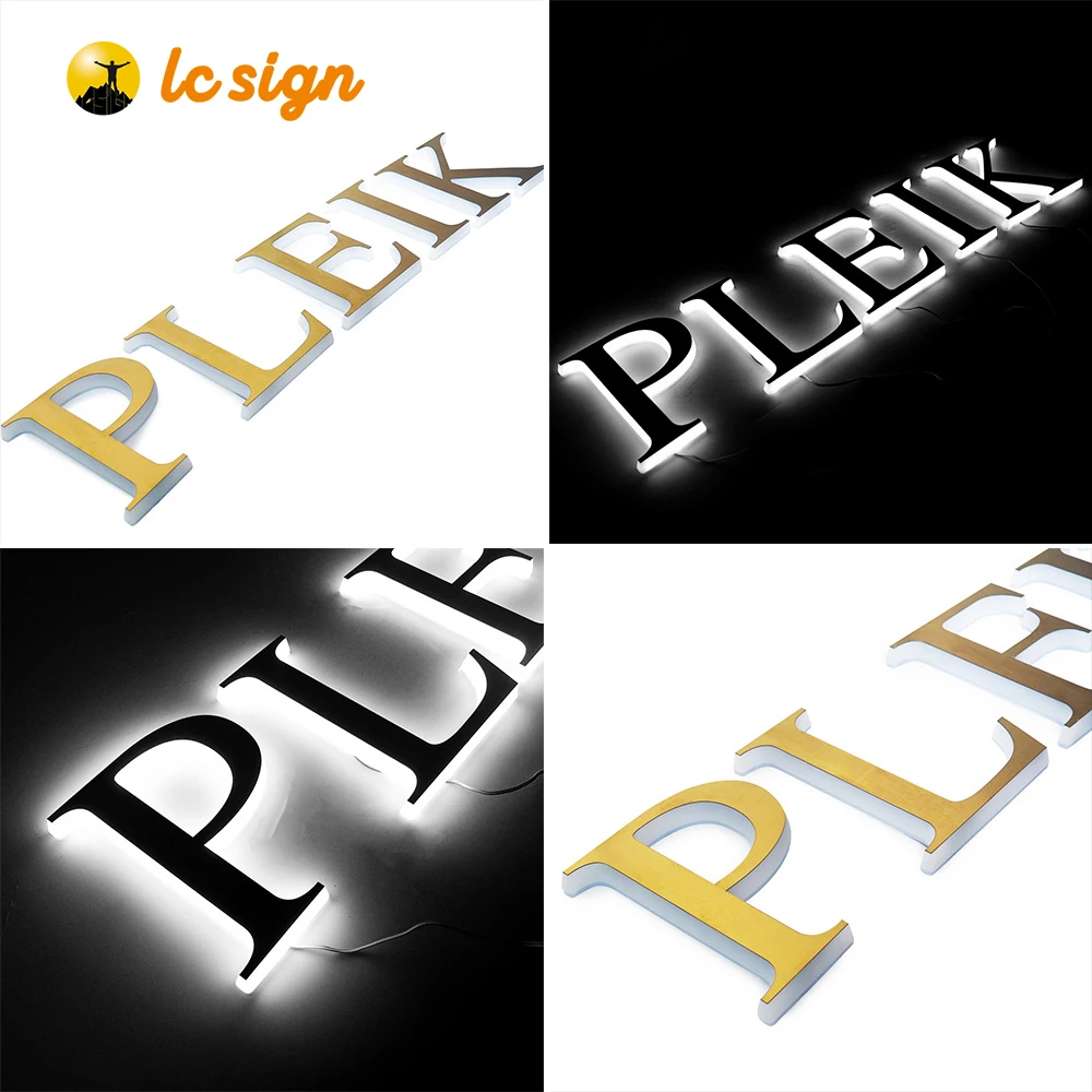 Custom front lit electronic sign car logo or invitation led letters for sign company names