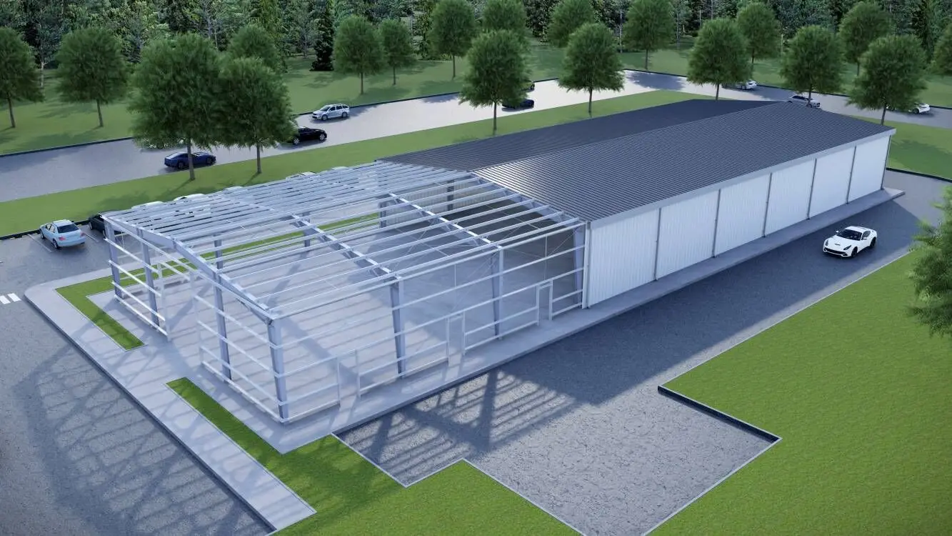 Prefabricated Steel Structure Poultry Farm Building Shed Chicken House Design prefabricated metal frame building