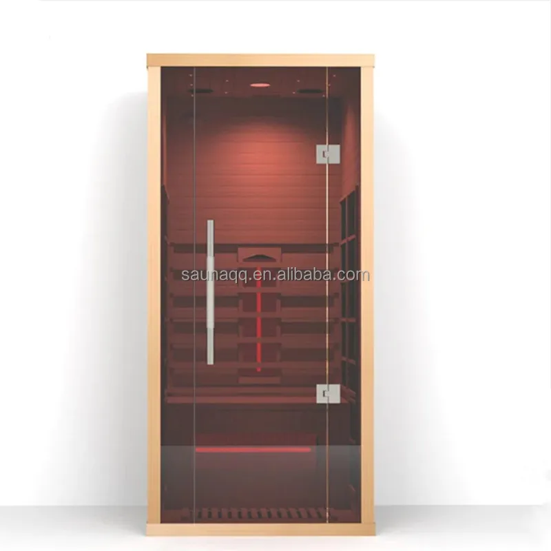 Sale 1-Person Far Infrared Sauna Room Hemlock Solid Wood with Carbon Infrared Sauna Panels