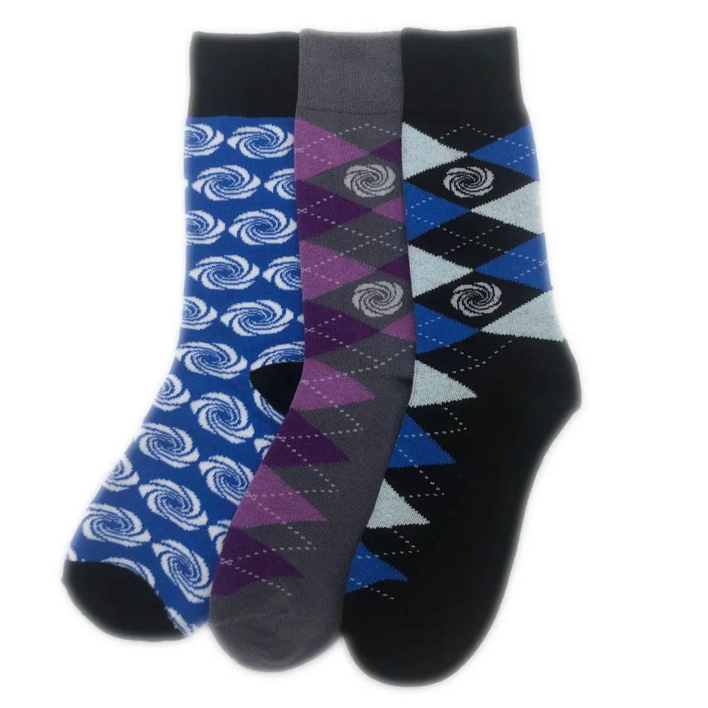 High quality promotion cotton custom logo jacquard  dress socks