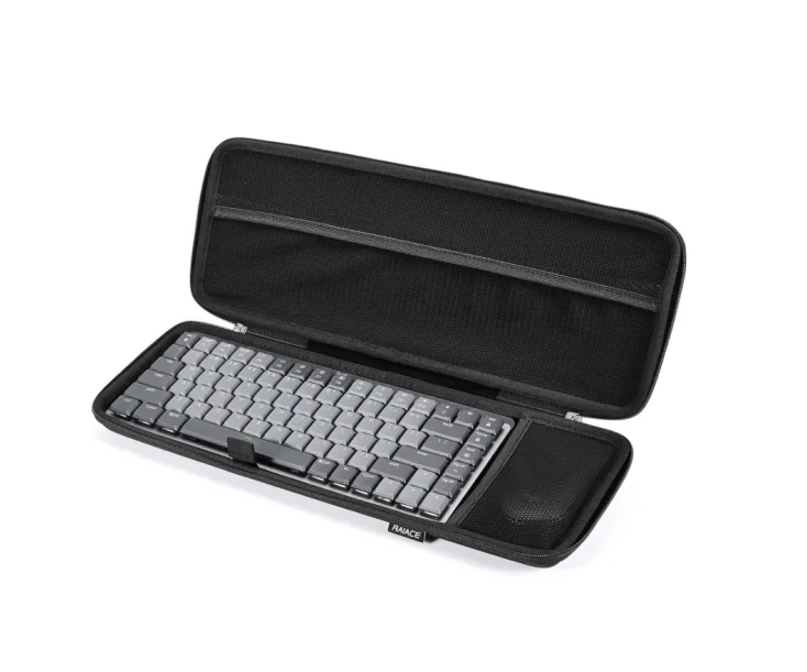 Logitech MX Keys Mini Mechanical Wireless Performance Keyboard Case Hard EVA Storage Case with Illumination Black