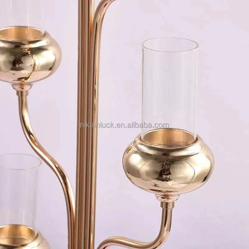 Wedding Candelabra Candle Holder Tree Gold Centerpieces for Wedding Table Decoration