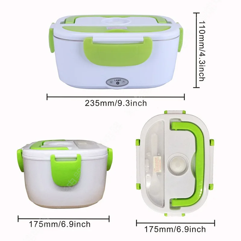 Hot Sale Portable Self Heating Lunchbox Stainless Steel Food Warmer Electric Lunch Box With Carry Bag