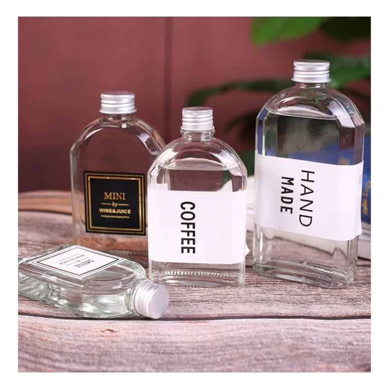 KDG Brand 100ml 200ml 250ml 350ml 500ml Flint Flask Beverage Coffee Glass Bottle Wholesale Customized Glass Manufacturer bottle