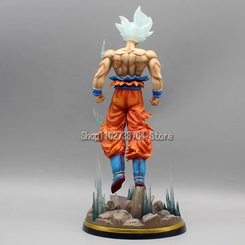 Anime Drag-on Ball Figures Son Goku White God Action Figure Migatte No Gokui with Lights 32cm PVC Statue Collectible Model Toys