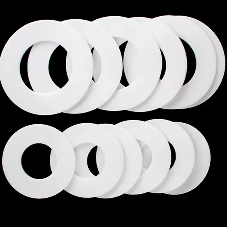manufacturers custom white plastic ptfe flat gasket sheet O-ring sealing ring