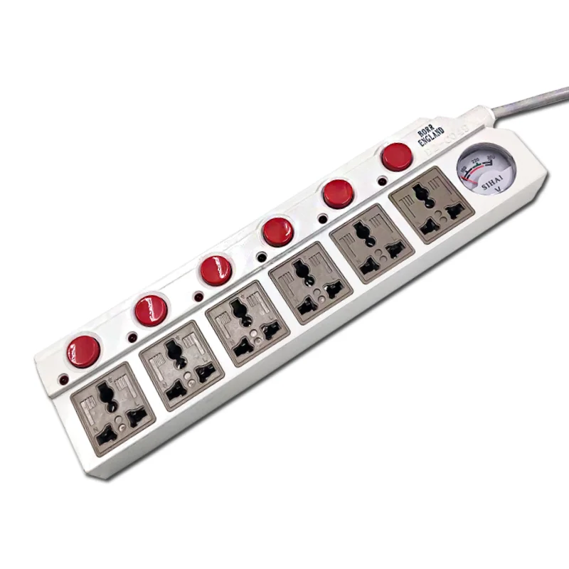 Sri Lanka Most welcome Home Multi plug switch Extension Power outlet universal electric socket with voltmeter