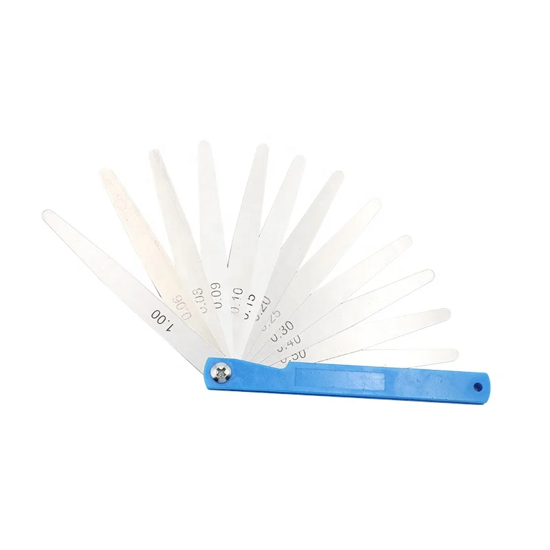 SHAHE Portable 17 Blades Feeler Gauge 100 mm length Metric Feeler Gauge 0.02-1.00 mm Gap ruler