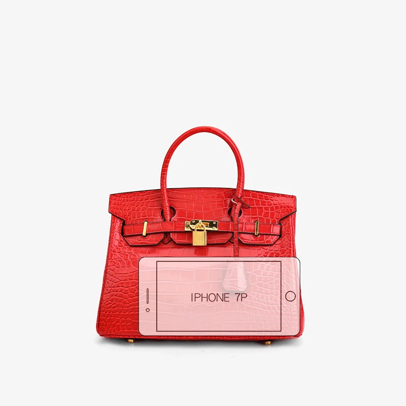 2023 Quality Luxury Black Handbag Crocodile Grain Leather Bags Ladies Fashion Tote Bags Women Purses and Handbags Women Hand Bag