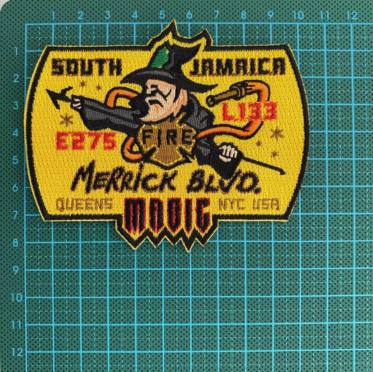 JS  Customized Logo Iron  on Backing Embroidery Woven Patch For Clothing