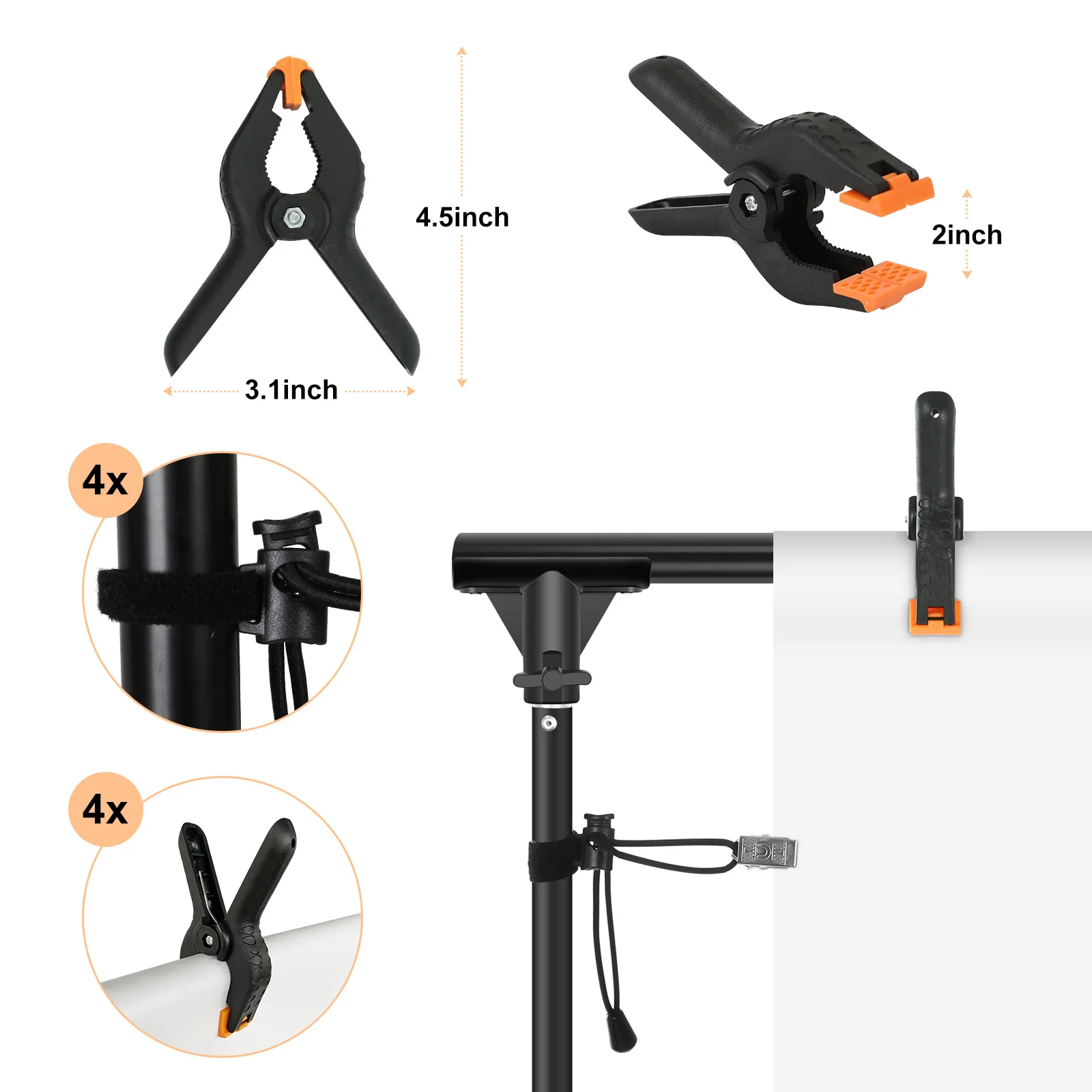 Green Screen Muslin Backdrop Support Stand Photo
