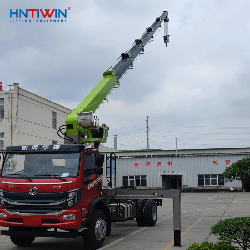 HNTIWIN FACTORY China 5 6.3 8 ton truck crane manipulator telescopic arm mounted on truck
