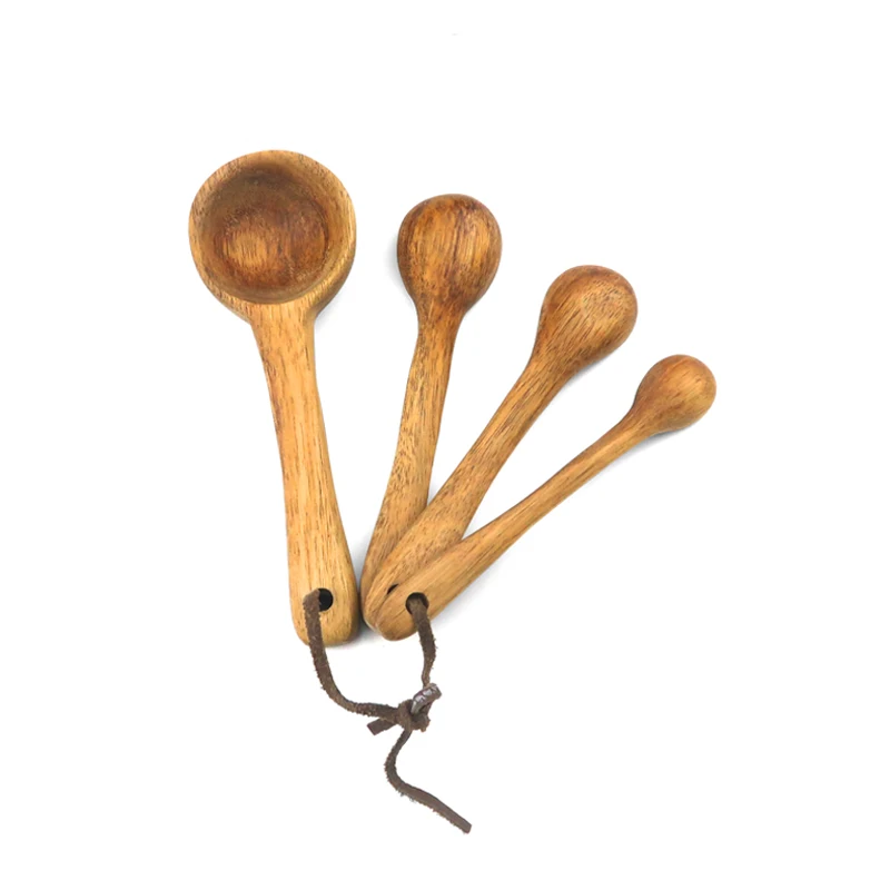 Eco-friendly Kitchen Utensils Acacia Wood Mini Measuring Spoon