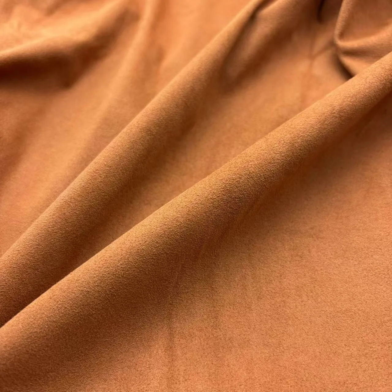 Factory Price Knitted Solid Color Dyed 260Gsm 85% Polyester 15% Spandex Suede Fabric For Clothing