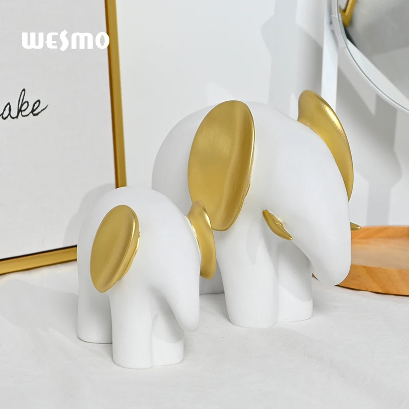 Luxury Home Accessories Elephant Resin Statue Desk Nordic Home Decor Office Decorative Art Animal Decor
