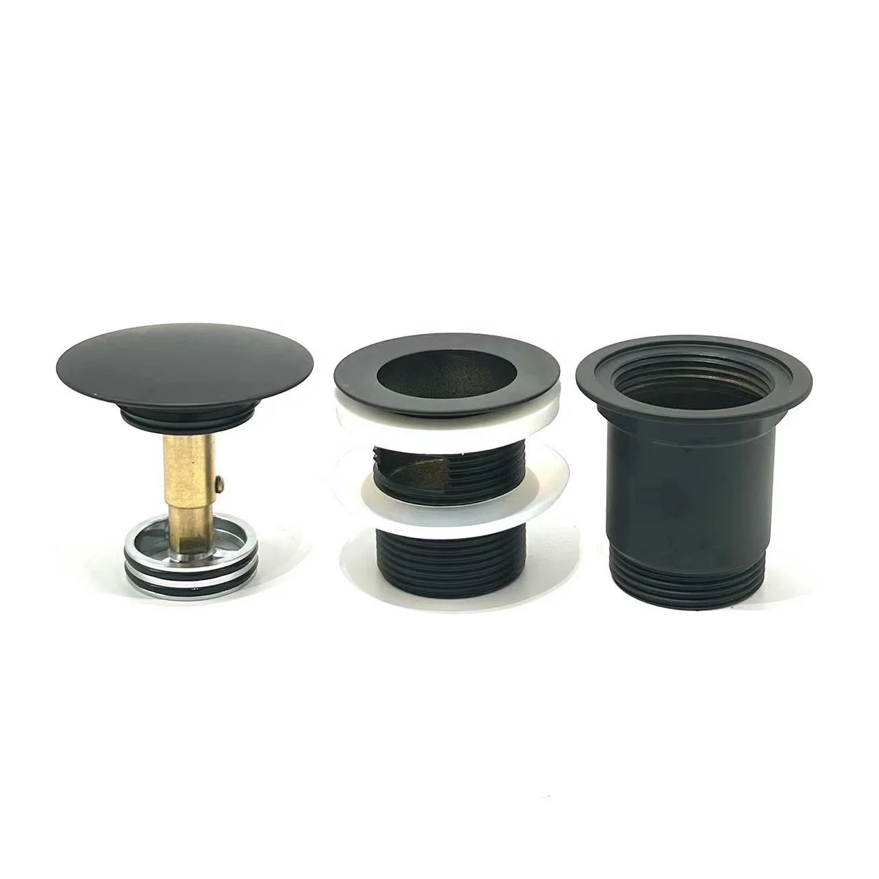 Hot selling Slotted Black Spray Paint Click Clark Pop-Up Waste Sink Drain with Easy to Clean Filter