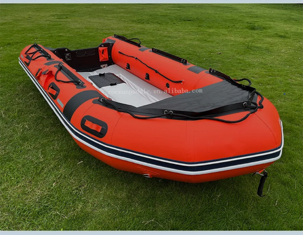 380cm Fishing Boat With Aluminum Floor Inflatable Boat 1.2mm PVC Anti-collision speed boat Raft Water Sports