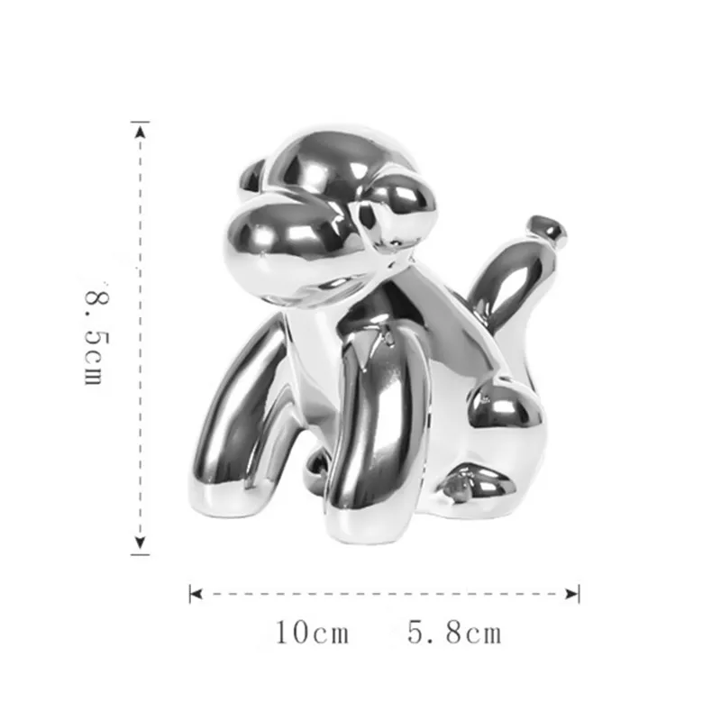 Gold Statue Decoration Home Decor Modern Ceramic Balloon Dog Rabbit Elephant Statues