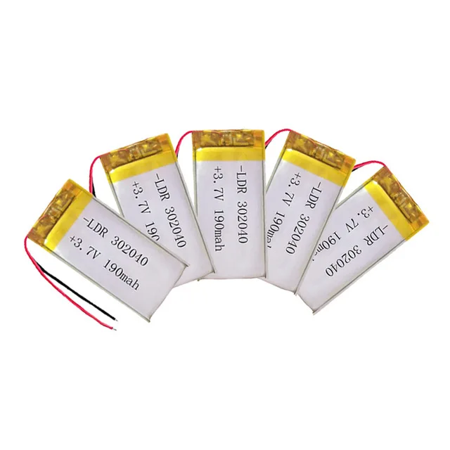 Rechargeable 302040 Polymer Lithium Battery 3.7V Recorder Soft Pack Polymer Lithium Battery