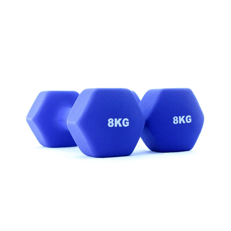 custom kg women use oem free weight fitness gym colored pvc coating dipping hexagon hex dumbbell