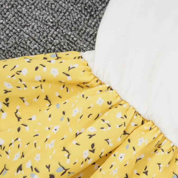 
2020 children clothes girls dresses summer toddler peter pan collar short sleeve infant baby girl floral dress 