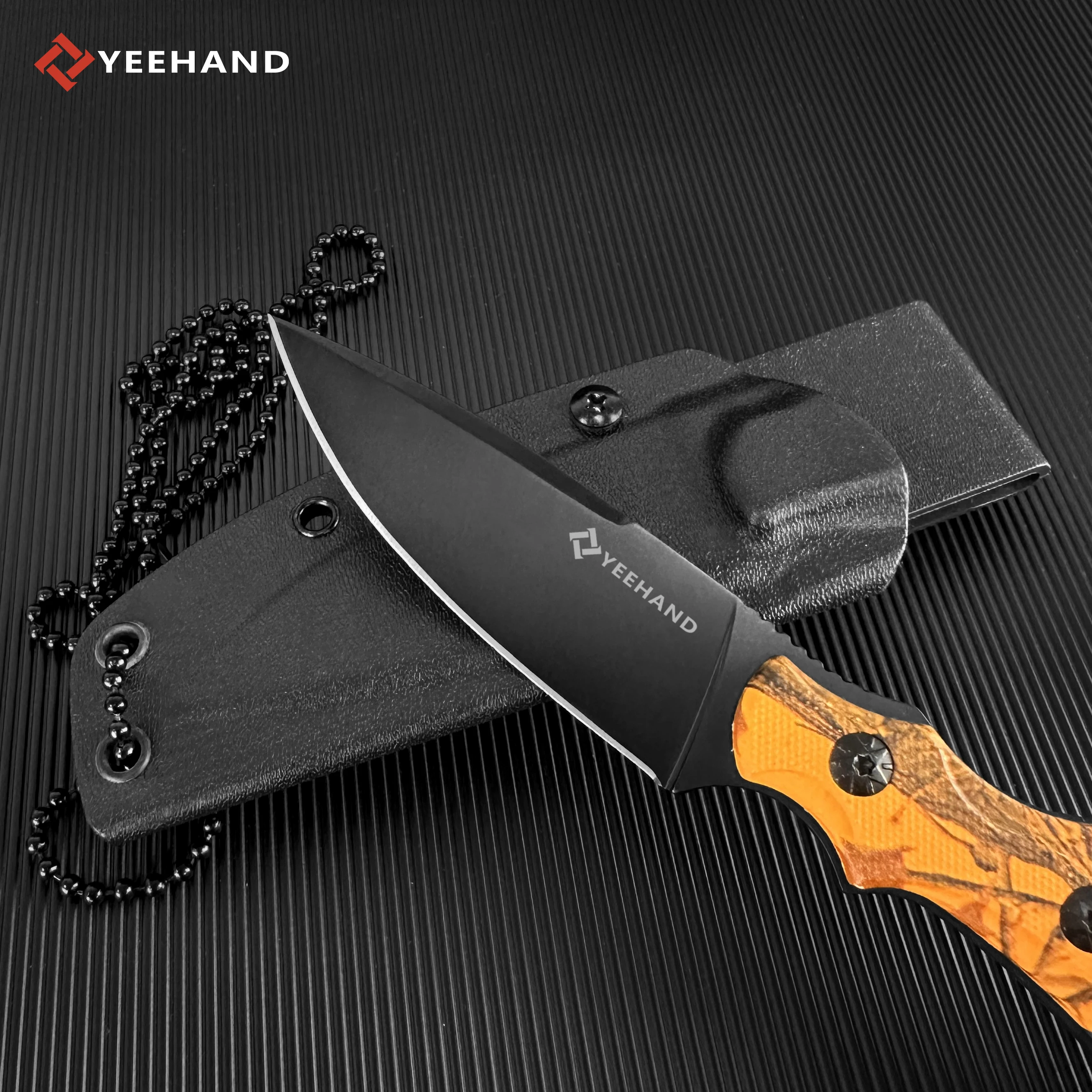Outdoor hunting knife 3cr13 stainless steel neck knife fixed blade hunting survival knife