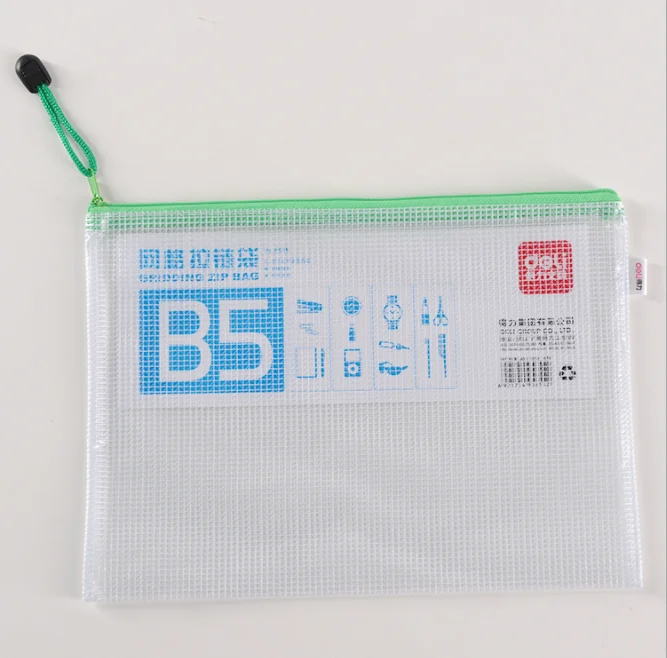  Various Size Acceptable PVC A4/A5/B5 Zipper Bag File Folder Waterproof Document
