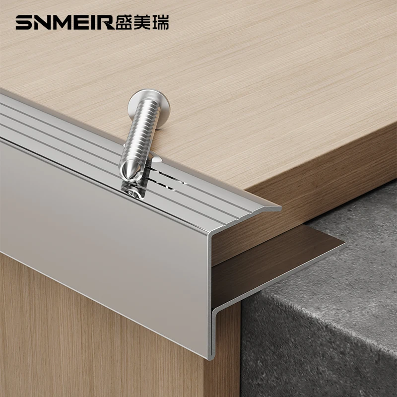 Фабрика Foshan Senmry отделка плитки из нержавеющей стали Формовочная деревянная панель лестниц