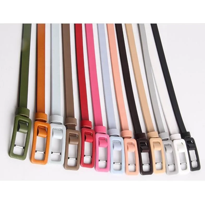 Multi-color adjustable belt multi-function PU leather dress decorative belt