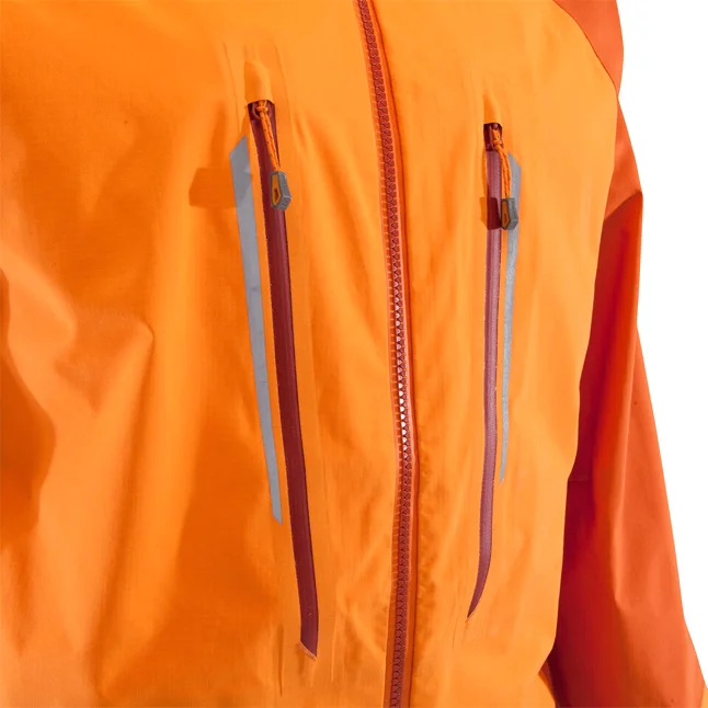 CONMR Custom Light Orange Rain Jacket Motorcycle Mens Mountaineer Waterproof Jacket Outdoor Fancy Rain Jacket for Men Waterproof