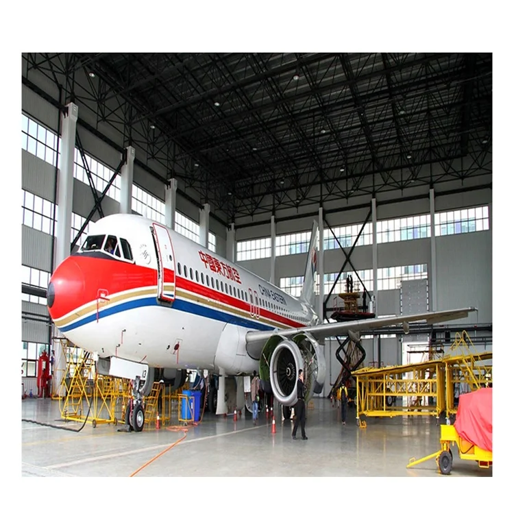 Large Span Space Frame Steel Truss Structure Prefabricated Aircraft Hangar Building