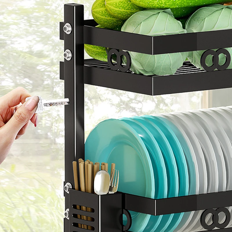 Hot Sellrack Stainless Steel Dish Automatic Drainer Drying Kitchen Rack Storage With Accessories