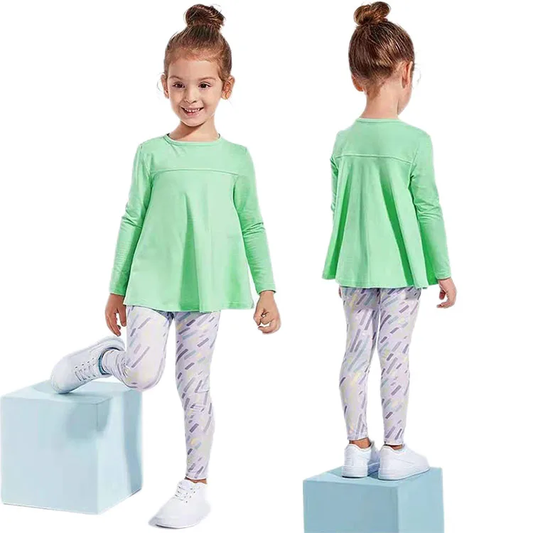 Custom New Print Breathable Comfortable Girls Leggings High Waist Tight Lightweight  Leggings For Kids Girl
