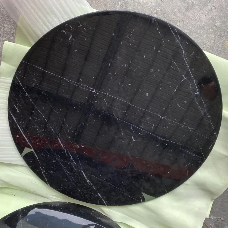 Wholesale Natural Black Marble Stone Desktops for Dining Table and Tea Table Other Furniture Accessories