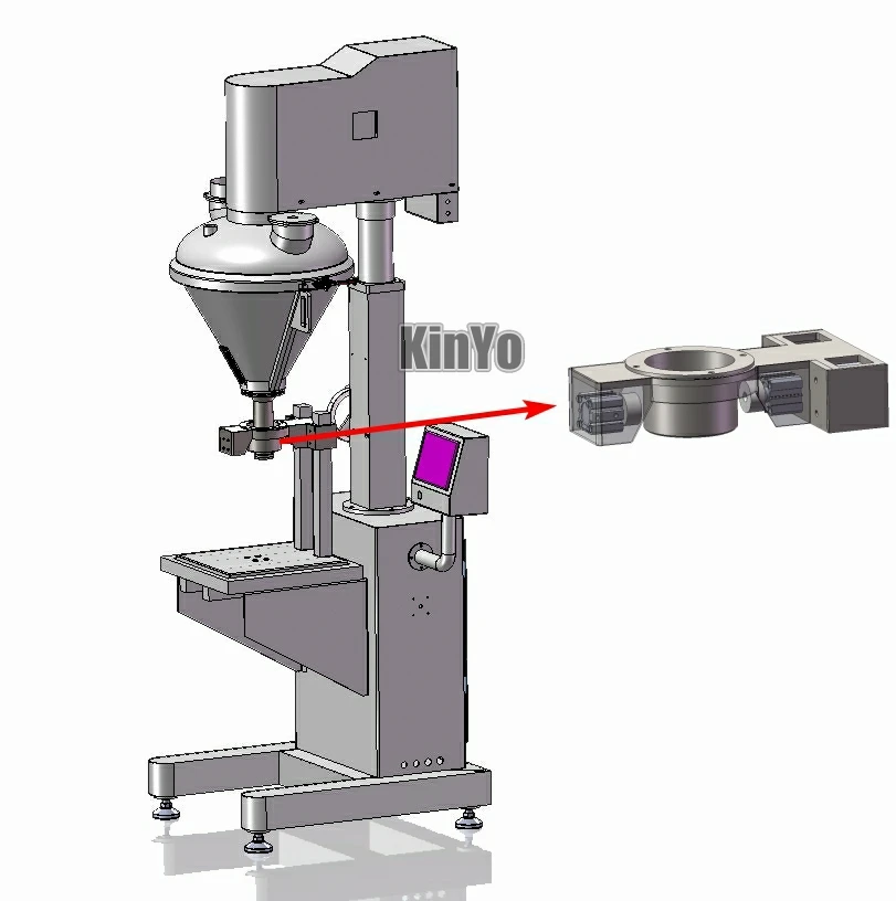 Manufacturer KinYo SS304 SS316 SS316L protein powders volumetric gravimetric Dry Chemical Powder doypack bottle Filling Machine